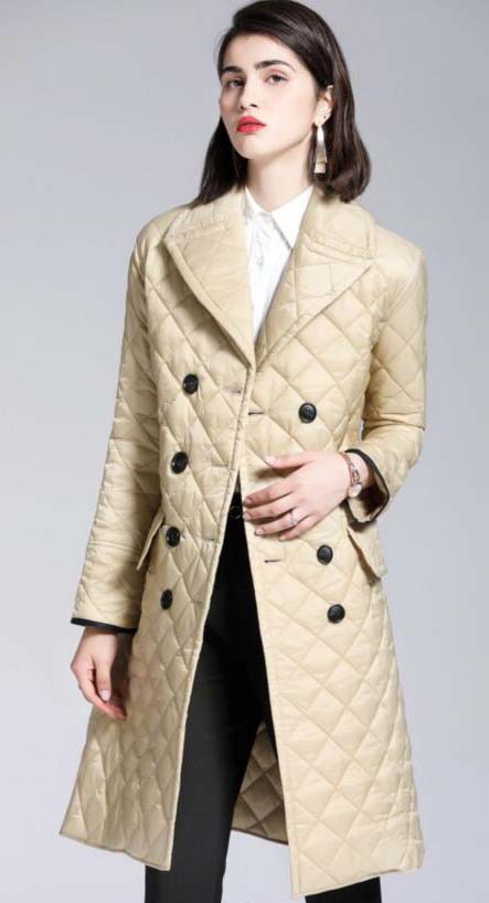 Hot selling!women fashion england plus long cotton padded coat/brand designer double breasted jacket for women size S-XXL #886F240