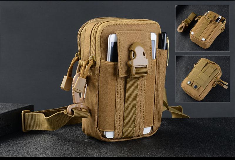 

1 piece men's tactical small bag belt pockets small pockets running bag camping bag mobile wallet travel tools