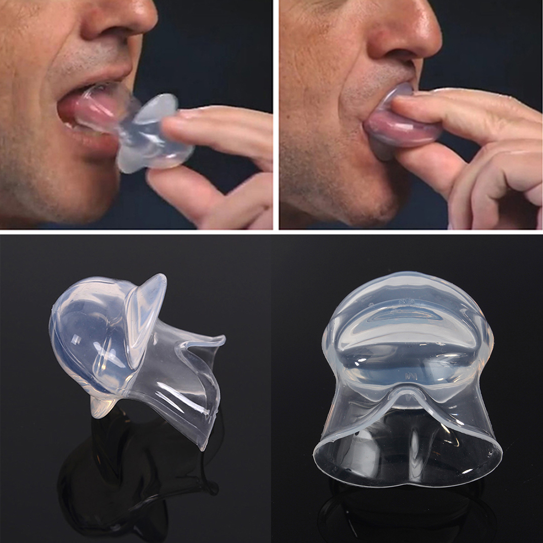 

1Pcs Anti Snoring Device Reduce Snoring Solution Snore Stopper Aid Tongue Guard Better Sleep BPA Free (Transparent) sleep apnea cpap
