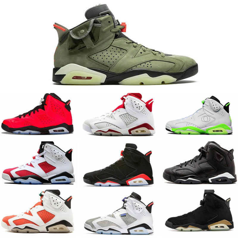

NEW Green TS X 6 Medium Olive 6s Men Basketball shoes UNC Tinker Black Infrared Cactus Jack Sport Blue Oregon Mens sports sneaker
