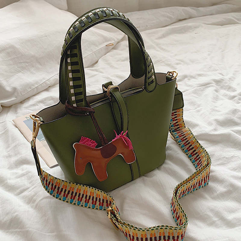 

Pink sugao designer shoulder bags purses fashion bucket bag child mother package tide single shoulder bag pu leather large capacity