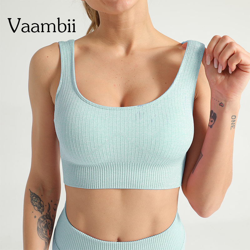 

Sport Bra Top Fitness Women Yoga Bra Gym Push Up Seamless Sports High Impact Brassiere Sport Femme Sports Wear For Women Gym, Black