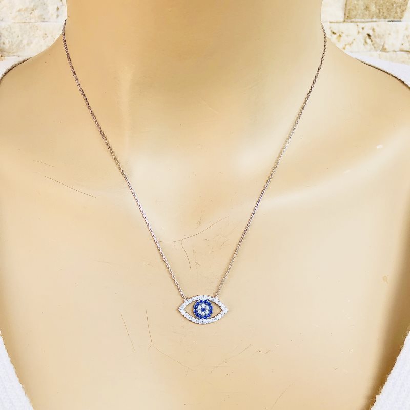 

925 Silver Home Evil Necklace