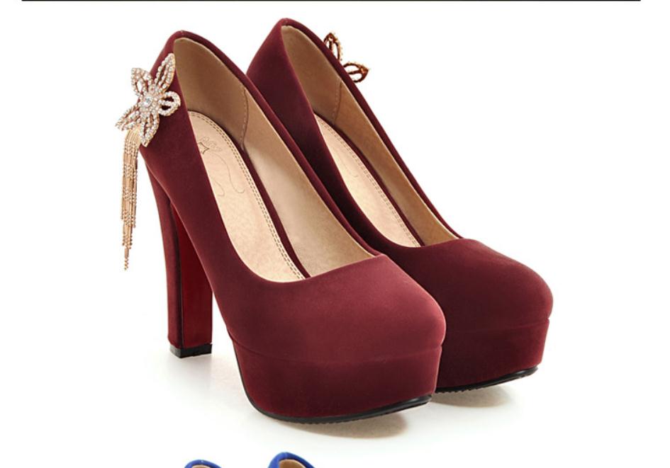 

2020 Spring and Autumn with New style fashion High heel Coarse heel round head Suede waterproof table Women's shoes @MQWBH806, Beige