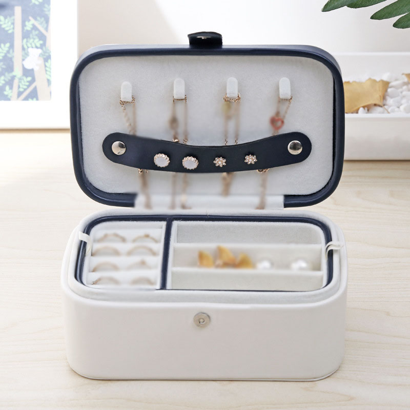 

Multifunctional Button Travel Storage Bag Ring Earrings Jewelry Lipstick Box Organizer Display Gift Boxes Case