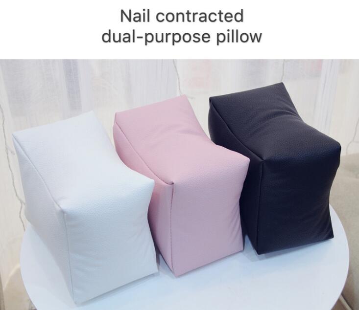 

Nail Art Equipment Hand Rest Cushion Pillow Pink Soft PU Leather Foot Hand Holder Dual Use Manicure Nail Art Equipment
