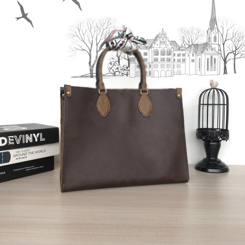 

Designer handbags ONTHEGO handbag Women's shoulder bags high quality shopping bags fashion large duplex bag 34cm 42cm, Brown