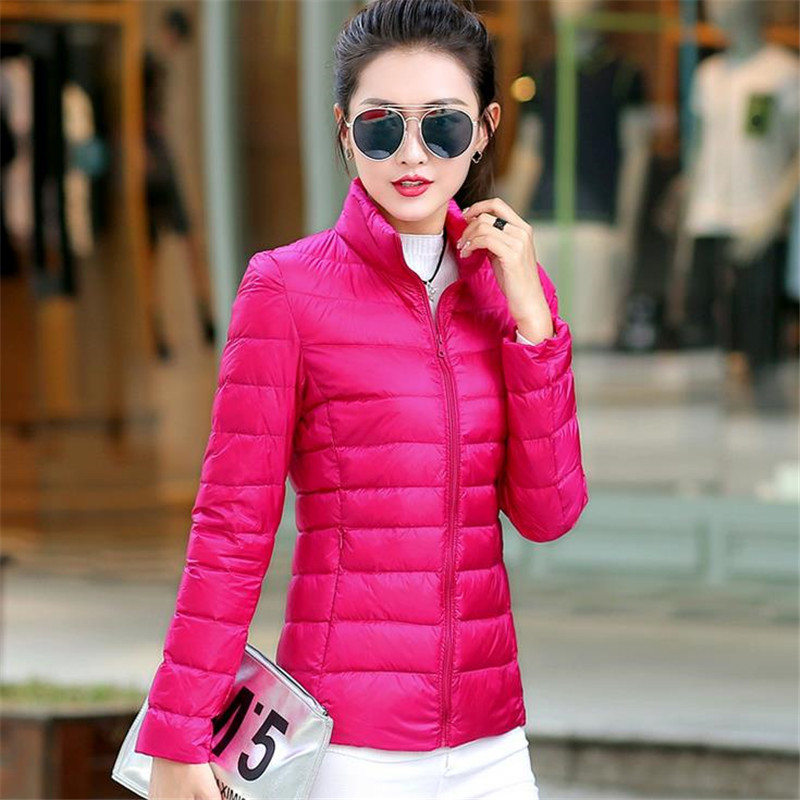 

3XL Autumn Winter Wadded Coat Women Foldable Light Warm Down Jacket Long Sleeve Solid Outwear Coats with Admission Bag 62823, 62823 khaki
