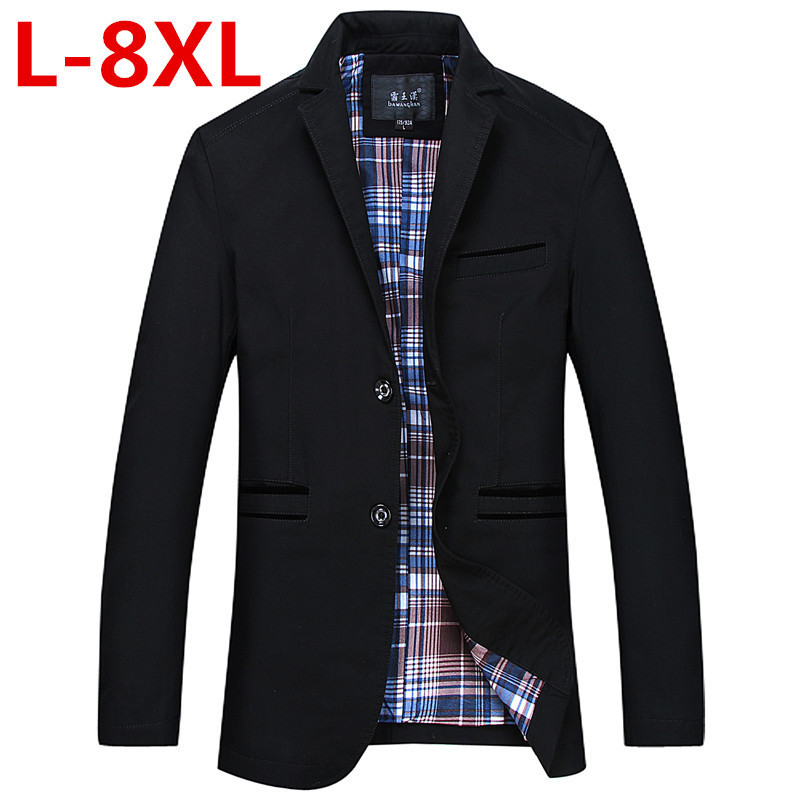 

new Plus size 8XL 7XL 6XL autumn men' casual blazer suit men blazer cultivating cotton men' leisure suits tide