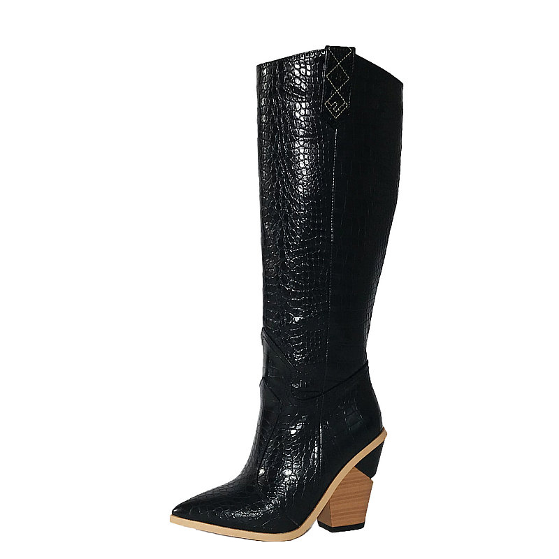 botas negras vaqueras