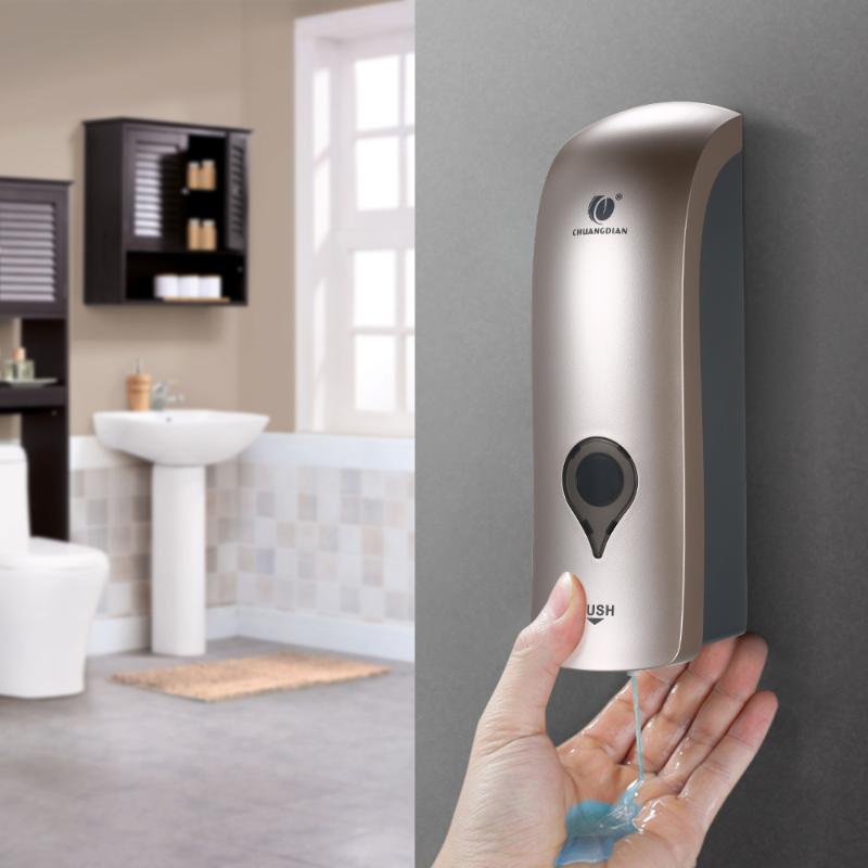 

300ml Liquid Soap Dispenser No Drilling Wall Mounted Detergent Shampoo Dispensers Double Hand Soap Bottle Bathroom Accessories