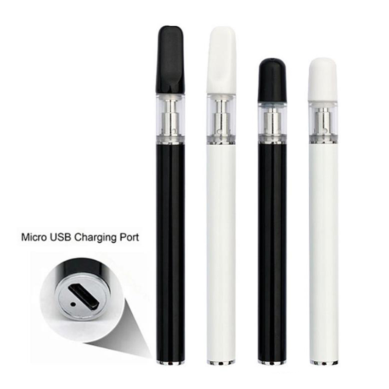 

Disposable Vape Pen 510 Ceramic Coil Empty Cartridge 0.3ml 0.5ml Thick oil Tank Vaporizer Pen with Bottom Rechargeable USB Charging Port