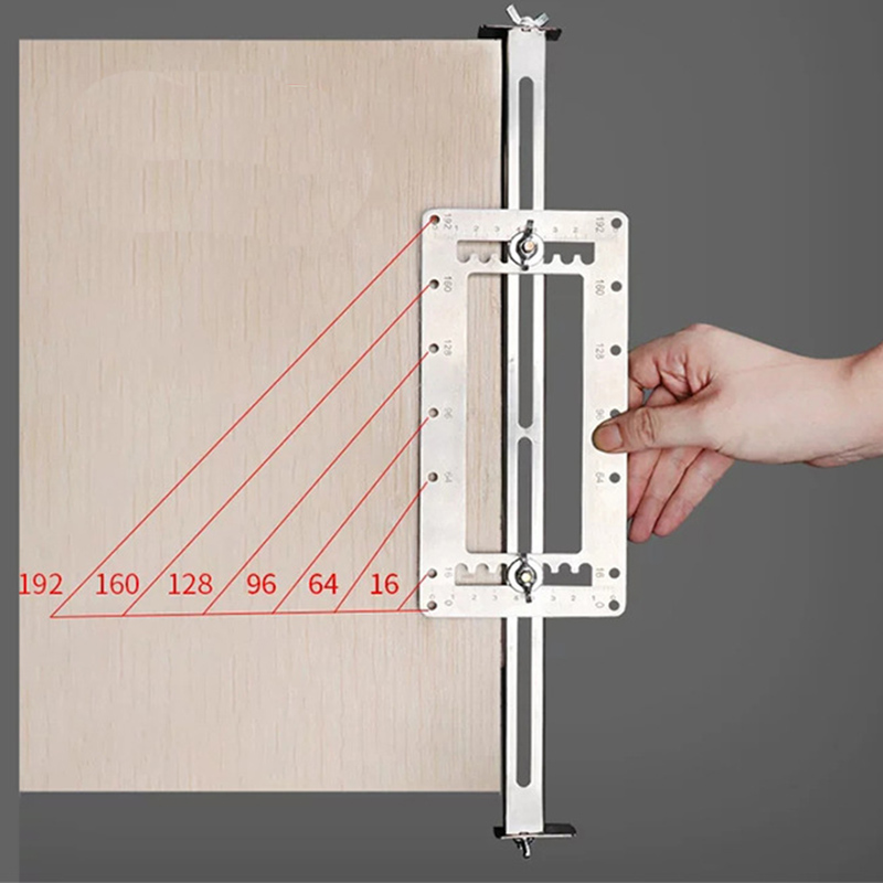 

Hole Handle Punch Locator tool Woodworking Pocket Jig Set Wardrobe Door Cabinet Positioner Drill Guide Sleeve Hardware Jig