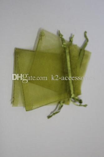 

100pcs OLIVE GREEN Drawstring Organza Gift packing Bags 7x9cm 9x12cm 10x15cm Wedding Party Christmas Favor Gift Bags DIY jewelry making