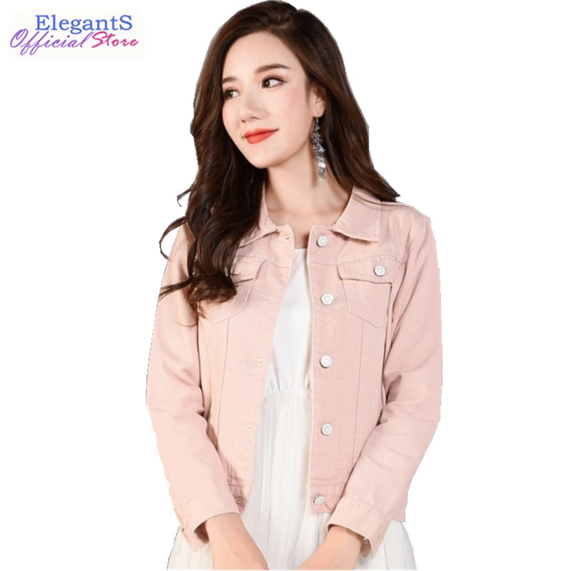 

2019 Autumn Women Denim Jacket Coat Casual Pattern Jean Jackets Frayed Pockets Novelty Basic Coat Windbreaker Girl Slim Outwear, White