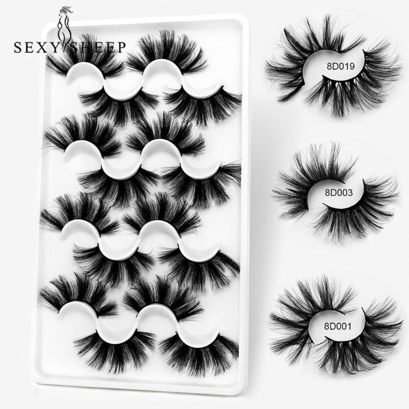 

4/8 pairs 25mm Lashes Natural Long False Eyelashes Volume Fake Lashes Makeup Extension 25mm fluffy dramatic Eyelash maquiagem