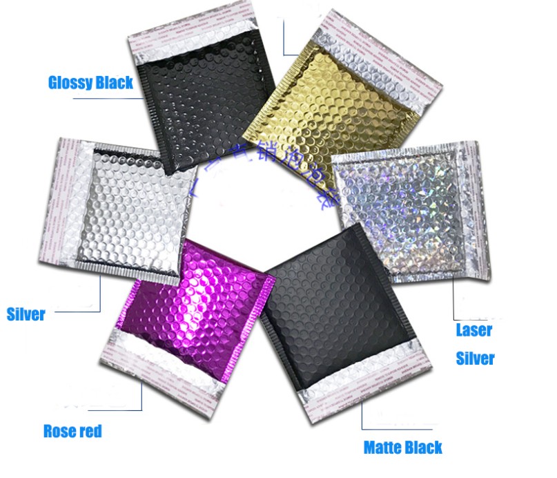 

50pcs CD CVD Packaging Shipping Bubble Mailers gold paper Padded Envelopes Gift Bag Bubble Mailing Envelope Bag 15*13cm 4cm