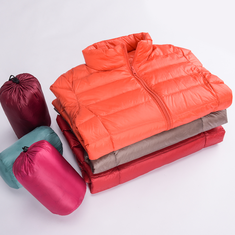 

Ultra Light Large size Thin Down Jacket Women Autumn and Winter new Casual Keep warm White duck down Coats Women's Outerwear
