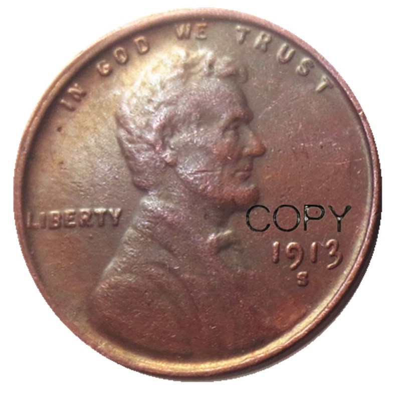 

US 1913 P/S/D Lincoln Head One Cent Copper Copy Promotion Pendant Accessories Coins