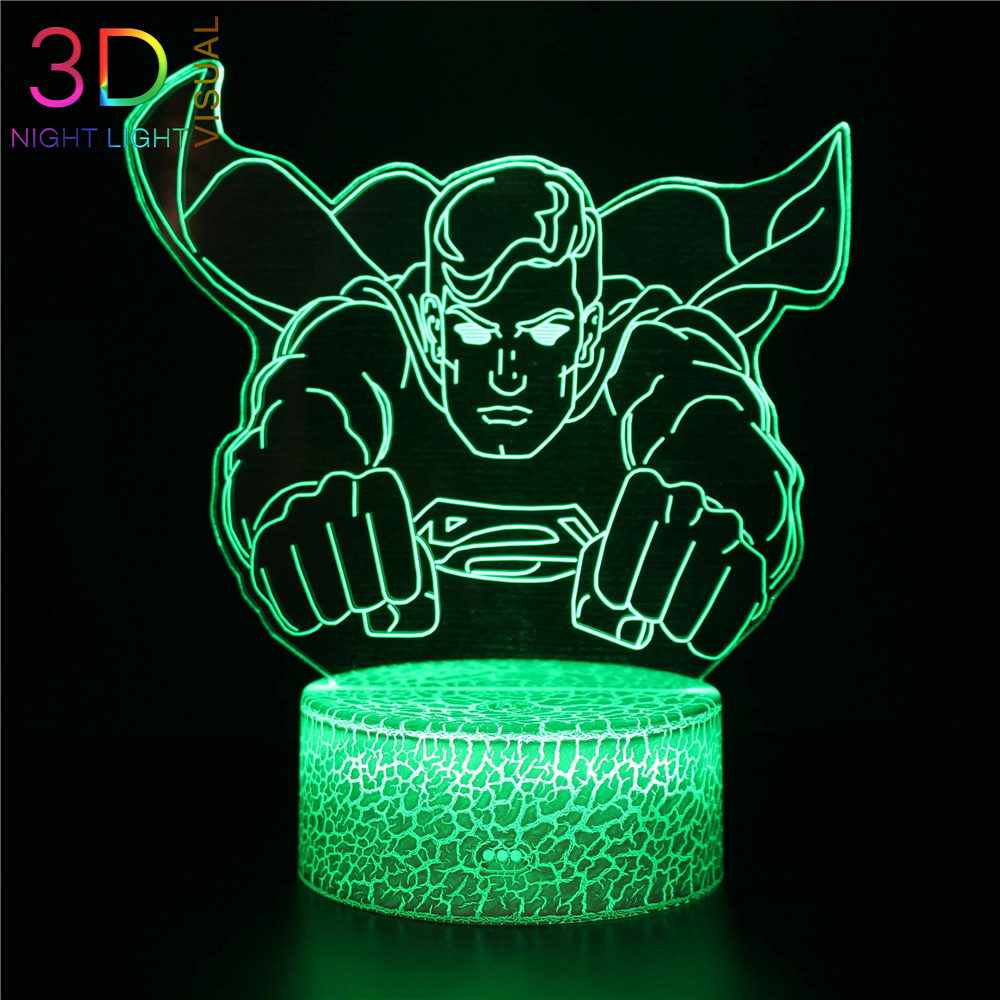 Batman 3D LED Nachtlicht DC Super Hero Tisch Schreibtischlampe Geschenk NEU 2018