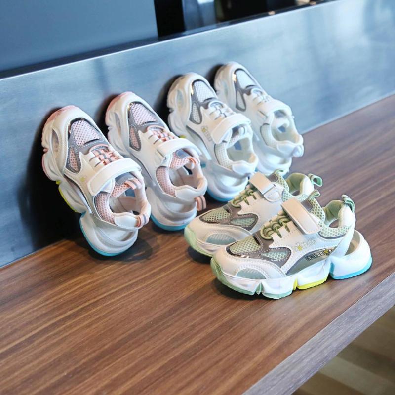 

Soft Sole Summer Kids Shoes Boys Sandals Hollow Breathable Sports Casual Baby Girl Shoes Children Sandals Kids Sneakers, Yfn-v209 pink