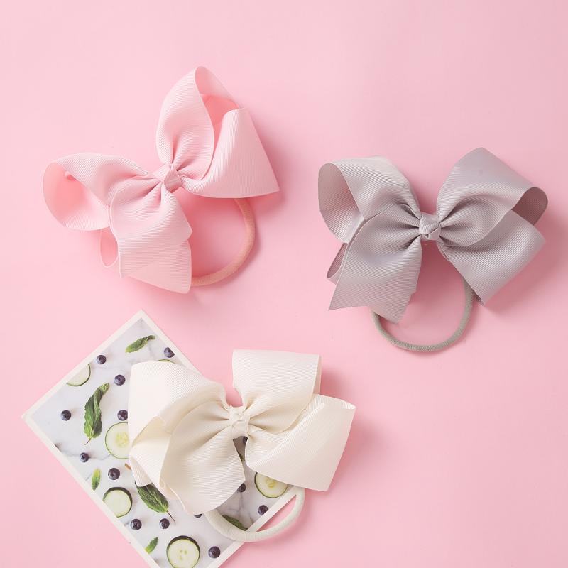 

Ribbon Elastic Baby Headdress Kids Hair Bows For Girls Ponytail Holder Hair Accessories Solid Nylon Elastic Headbands For Baby, Nsfb-9784-26a3307