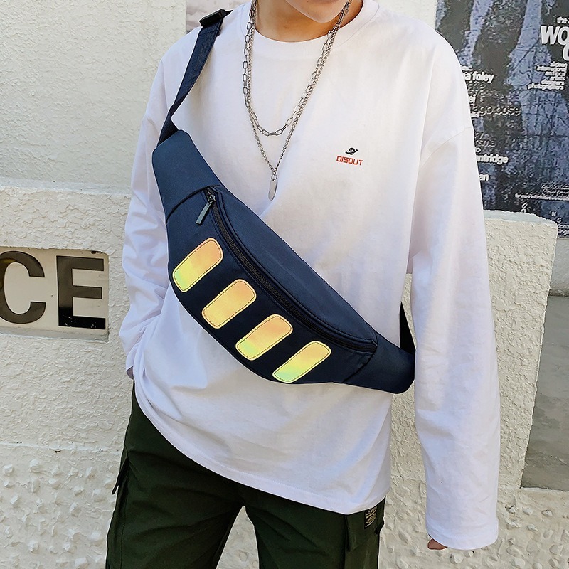 

2020 new men's and women's chest bag shoulder messenger bag fashion leisure travel belt men and women, Black