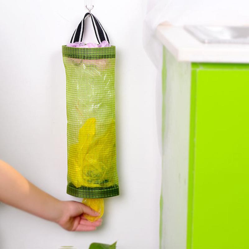 

Kitchen Garbage Trash Storage Bag Onion Holder Vegetable Hanging Fruit Ginger Organizer Container Saver Kitchen Appliances