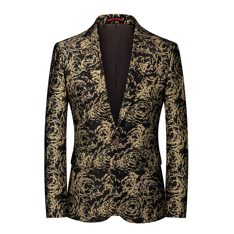 

Men Blazers Banquet Business Party Prom Ball New Fashion Casual Suit Jackets Slim Fit Stage Costume Singer Host Dancer Nightclub, Silver