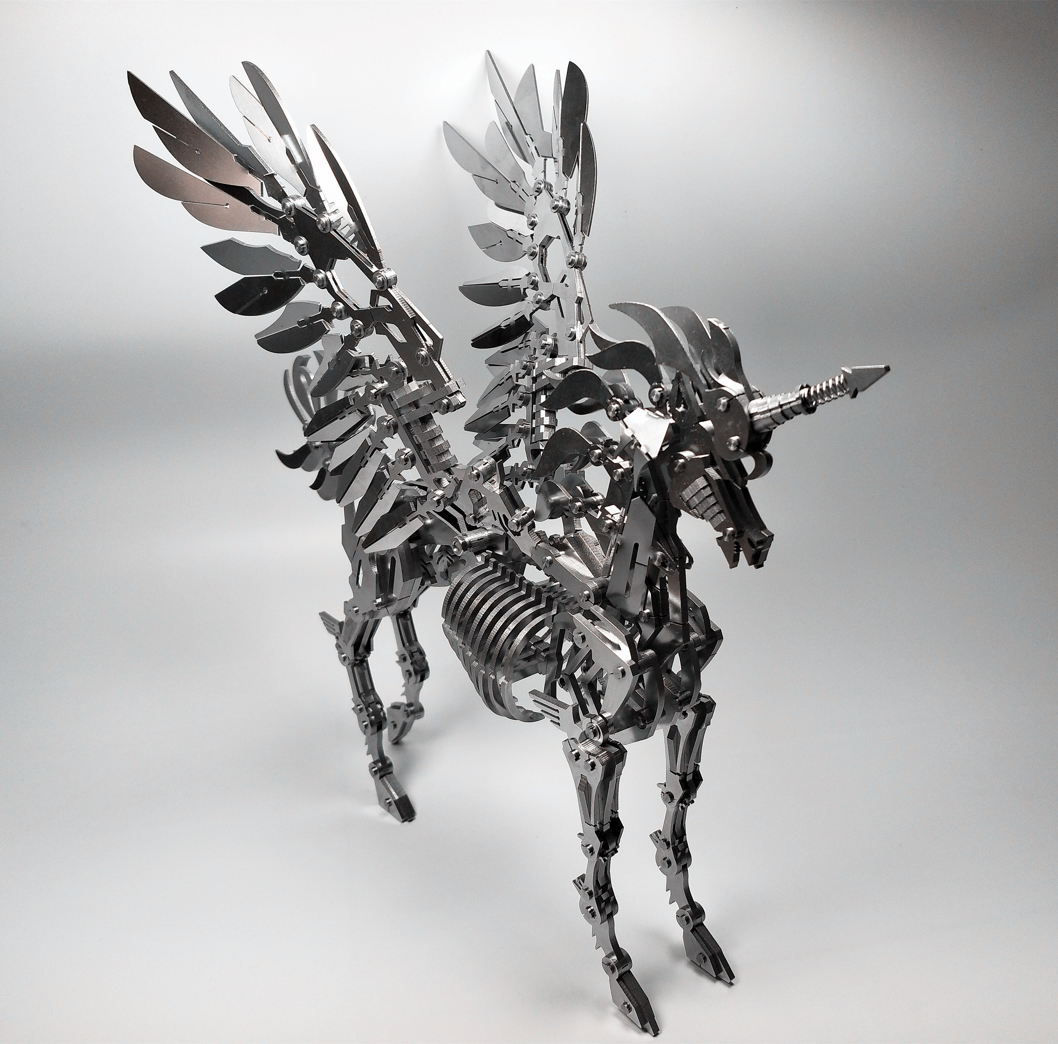 

Big unicorn 3D Steel metal puzzle assemble gift and toy DIY and finished model