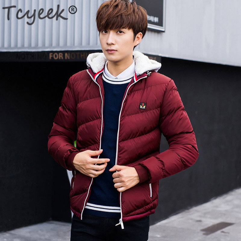 

Tcyeek Padded Parka Coat Men Clothes 2019 Fashion Warm Winter Jacket Men Casaco Masculino Hiver Streetwear Jacket Hooded 7791, Orange