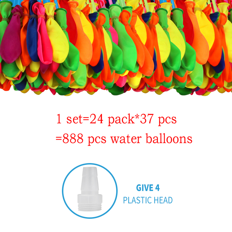 

888pcs Water Bombs Balloons Filling Magic Balloons Children Water War Game Supplies Kids Summer Outdoor Beach Toys Children Party Gift Toy