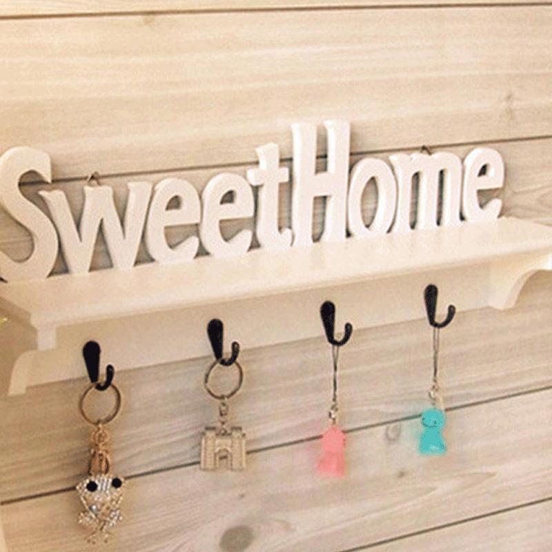 

DIY Wall Hangers Wood-plastic Assembly Wall Hook Door Mounted Rack Coat Hat Clothes Key Hanger Home Storage Holder WY51233