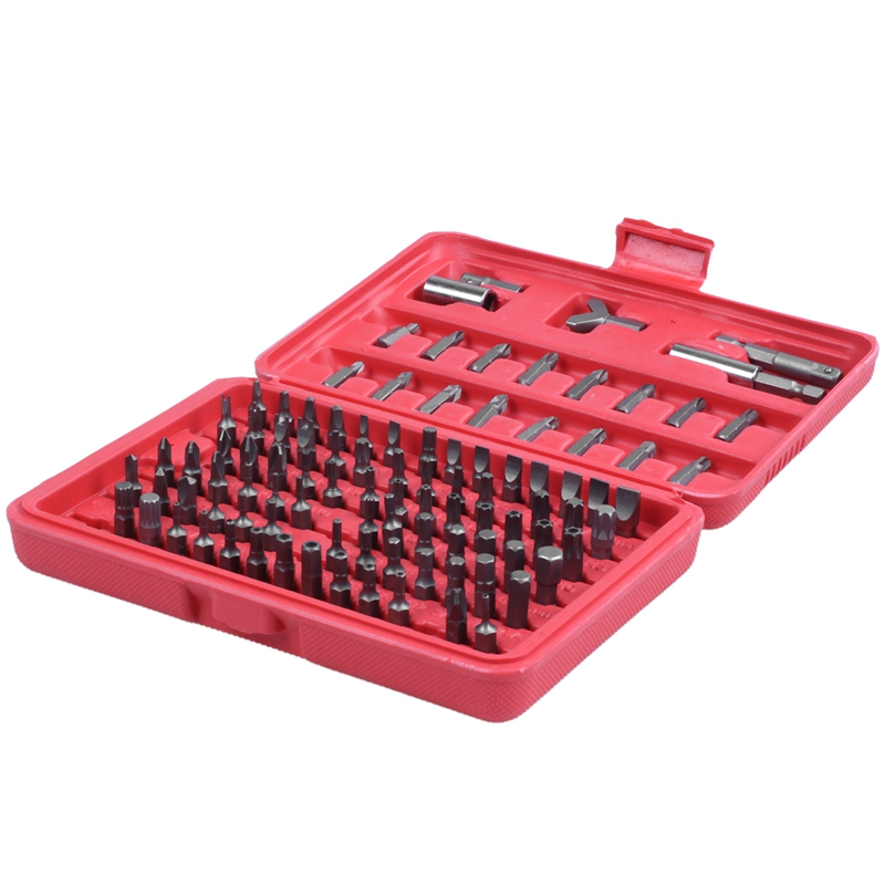 

100pc Security Bit Set Torx Star Tamper Screws Hex Key Slotted Tri Wing