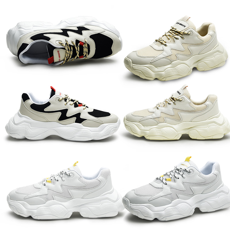 

outdoor walking women men old dad shoes triple white grey red yellow mesh breathable comfortable trainers sneakers size 39-44, D2