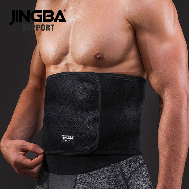 

JINGBA SUPPORT Sport wais belt support fitness waist trimmer sweat belt Neoprene Lumbar Band Protective Dropshipping, Blue