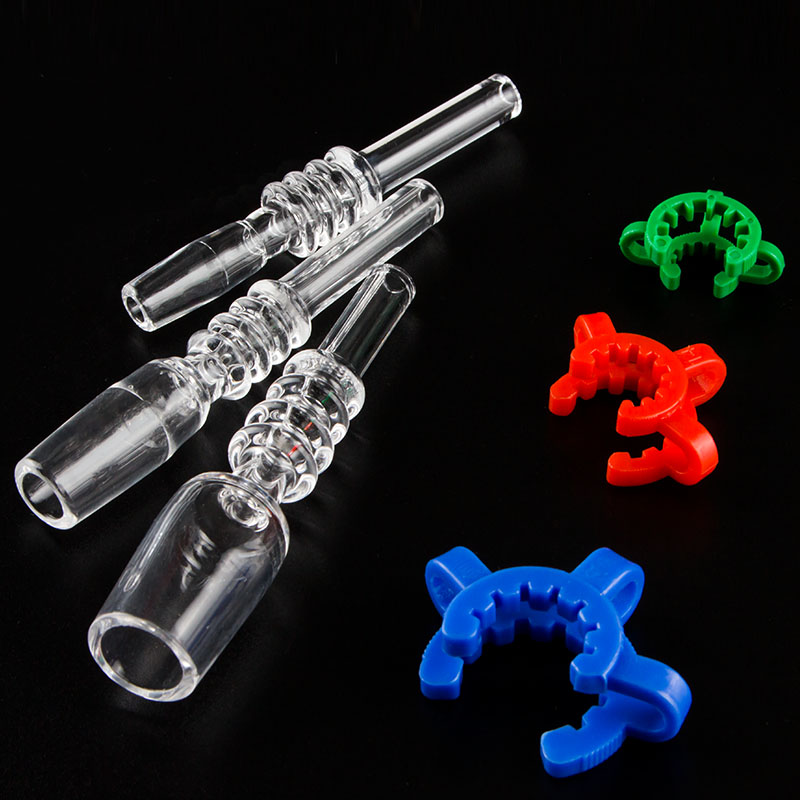 Glass313 Q005 Smoking Nail Quartz Tip Clip Dabber Nails 10/14/19mm Water Perc Dab Rig Bong Glass Pipe Tool-image-407674757