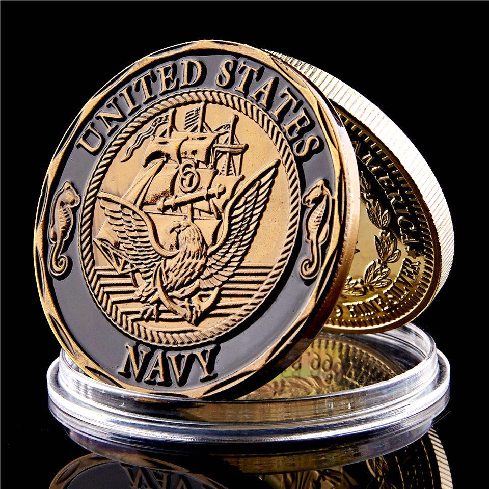 Navy Marines Challenge Coin Craft Shellback Crossing the Line Marine Corps Military 1oz Copper Badge-image-521734725