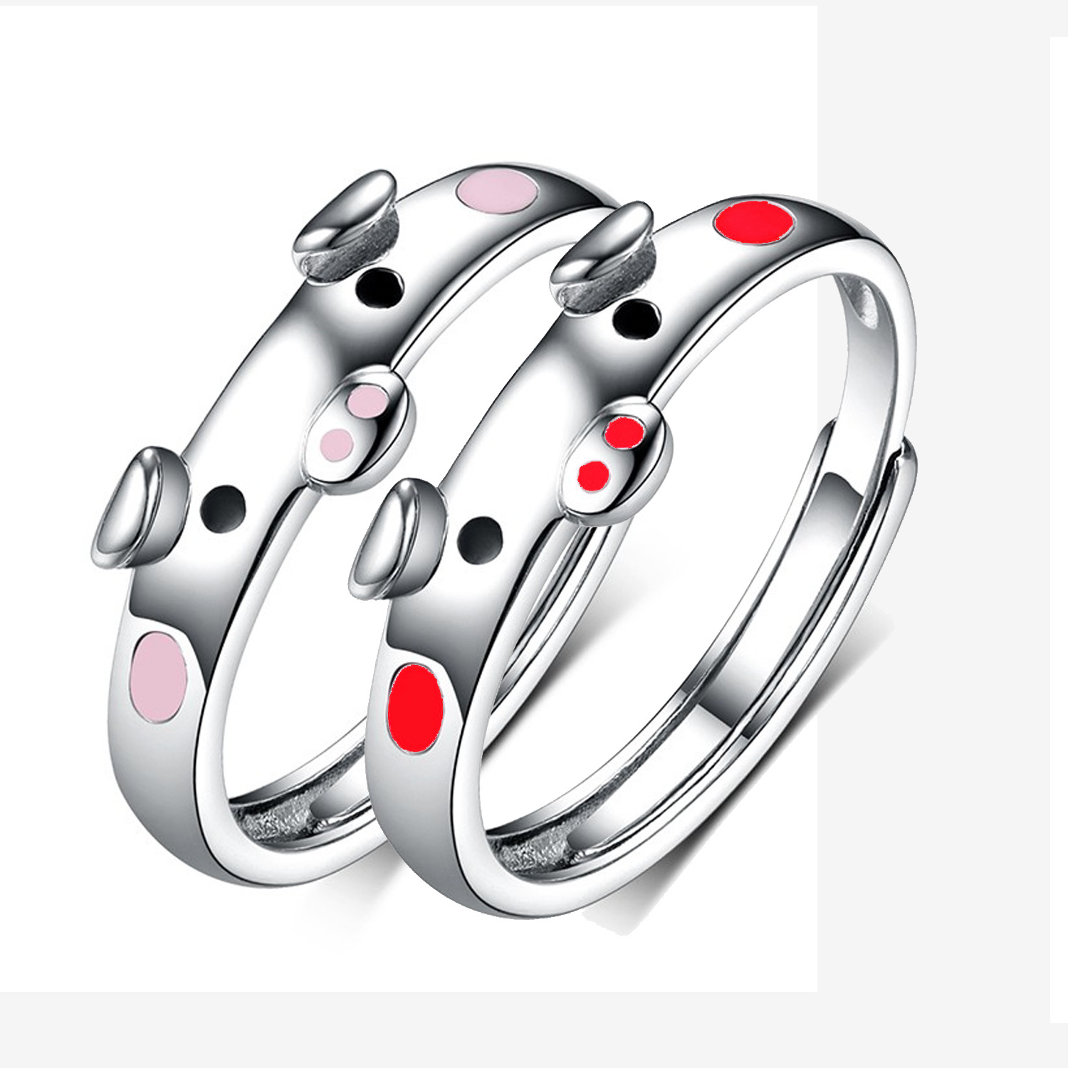 Anillo de titanio Galaxy brillo hecho a mano