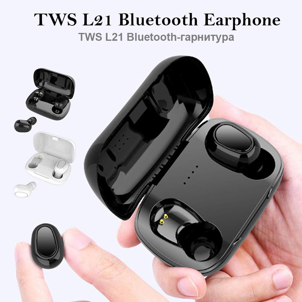 

Mini Y33 Bluetooth Earphone Earbuds TWS 5.0 Sport Wireless Headphone L21 HIFI Sounds Handsfree Headset Stereo Gaming Headphones For iphone, Black
