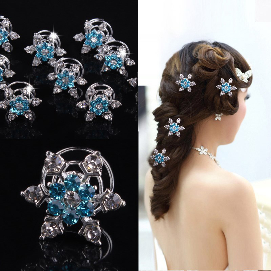 NEW Vintage Cristallo Fiore Barrette Clip Inverno Da Matrimonio Accessorio Per Capelli e diamante