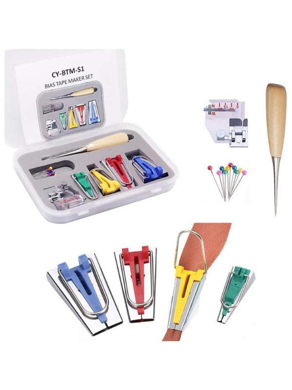 

Sewing Accessories Belt Maker DIY Craft Decor Beader Hand Tools Package Edge Pull Cylinder Tape Trim Control Bias Tape Maker