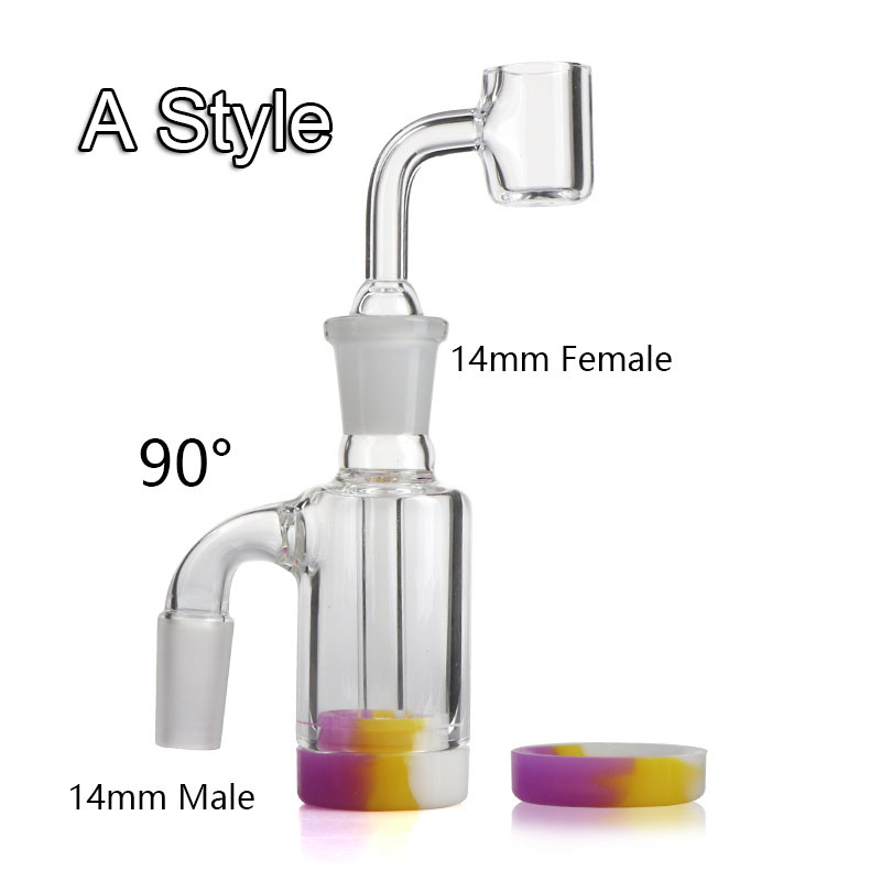 

New Glass Ash Catcher Bowl With 10ML Silicone Female Male 14mm 18mm Joints With Free Quartz Banger bong ash catcher Silicone Containe