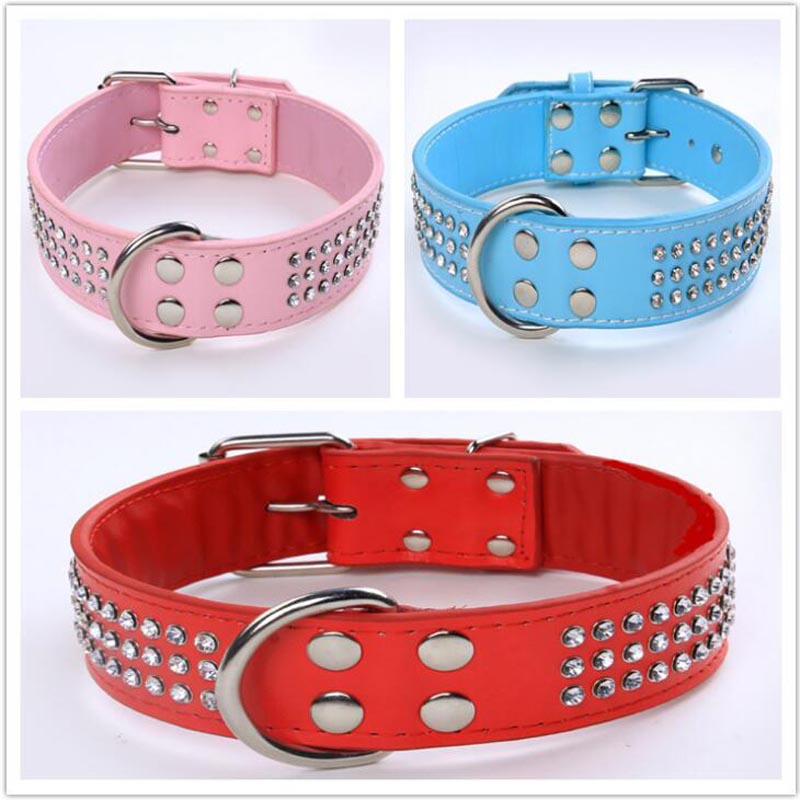 red diamond dog collar