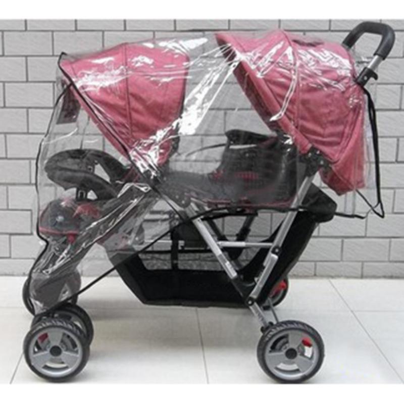 

2020 Stroller Raincoat Side By Side Stroller pushchair Weather Shield Baby Rain Cover Waterproof baby carriage Cart Dust &w