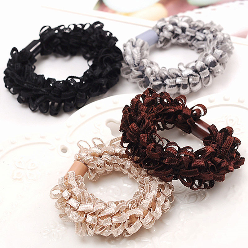 

2020 New bold high elastic popcorn hair ring, rubber band small head flower headdress hair accessories