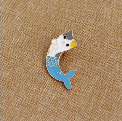 

Head Pins Lapel Cat Tie Unisex Hat Jewelry Pin Mermaid Pin Tail Tack Enamel Lapel Brooches Brooch Jwjmq, Slivery;brown