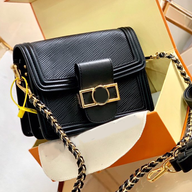 

Crossbody Bag Shoulder Bags Handbags Women Wallets Fashion Water Ripple Cowhide Genuine Leather High Quality Chain Crossbody Bag
