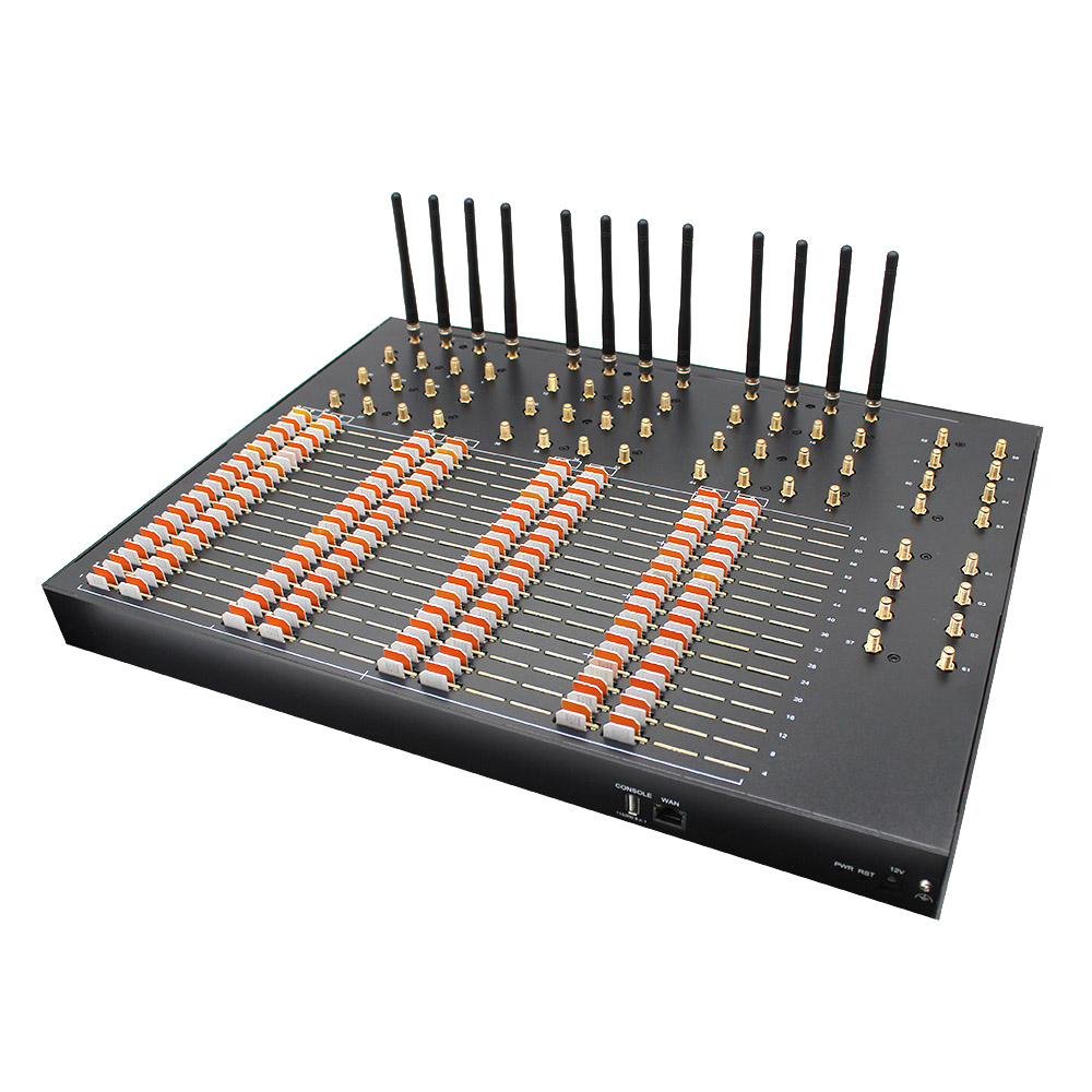 

New Arrivial 64 channels with 512 sim slot smpp gsm sms modem gateway bulk sms device with http api and free lifetime tech support