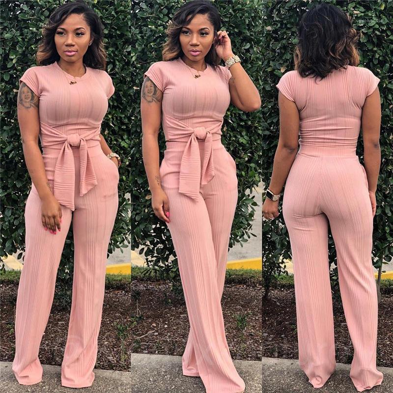 Femmes Costumes Sexy Summer femme manches courtes Jupettes Survêtements Stripe Mode Femmes Vêtements décontractés Waid-Waisted